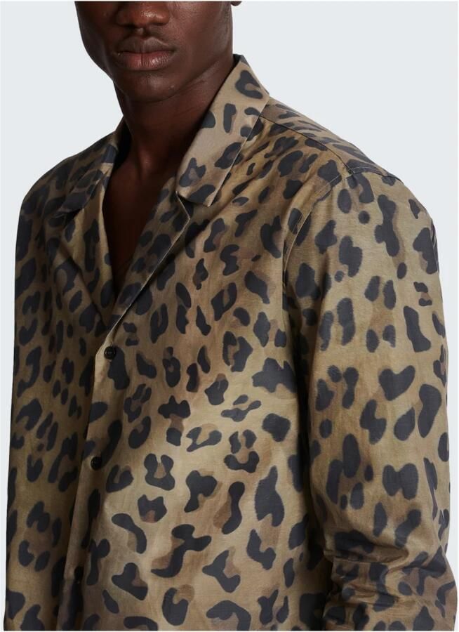 Balmain Pyjama shirt met luipaardprint Multicolor Heren