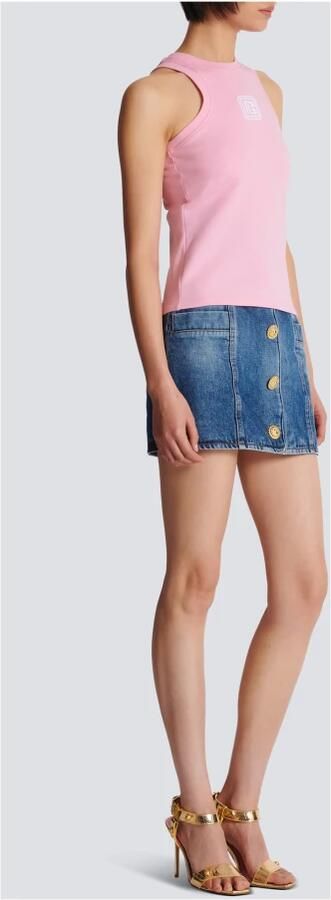 Balmain Retro PB Tank Top Pink Dames - Foto 7