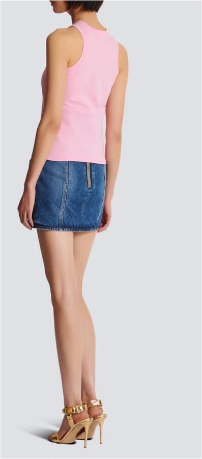 Balmain Retro PB Tank Top Pink Dames - Foto 5