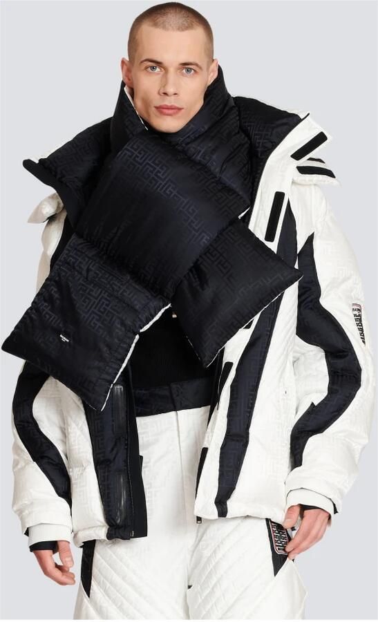 Balmain Monogram nylon sjaal Black Heren - Foto 4