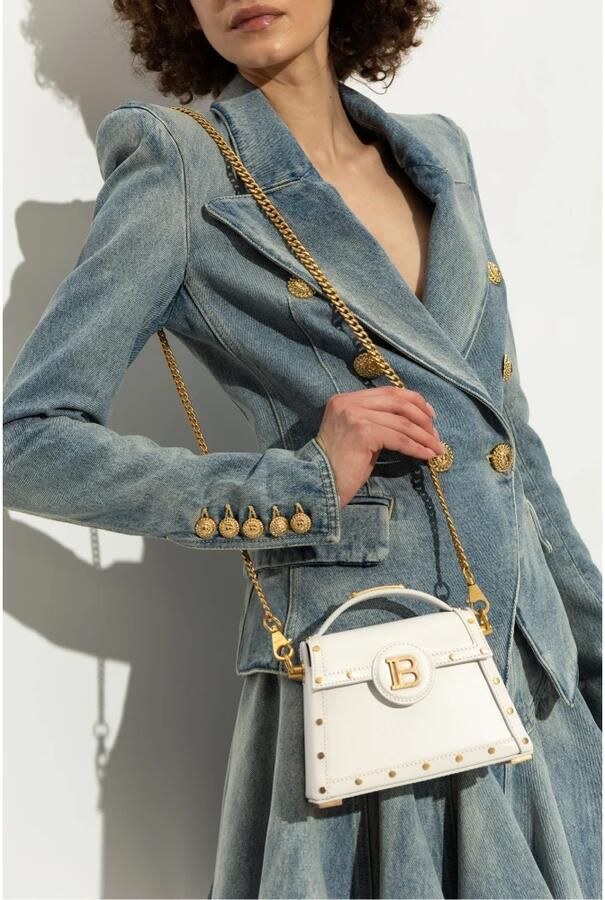Balmain Hobo bags 'B-Buzz Dinasty Small' Handbag in beige - Foto 8