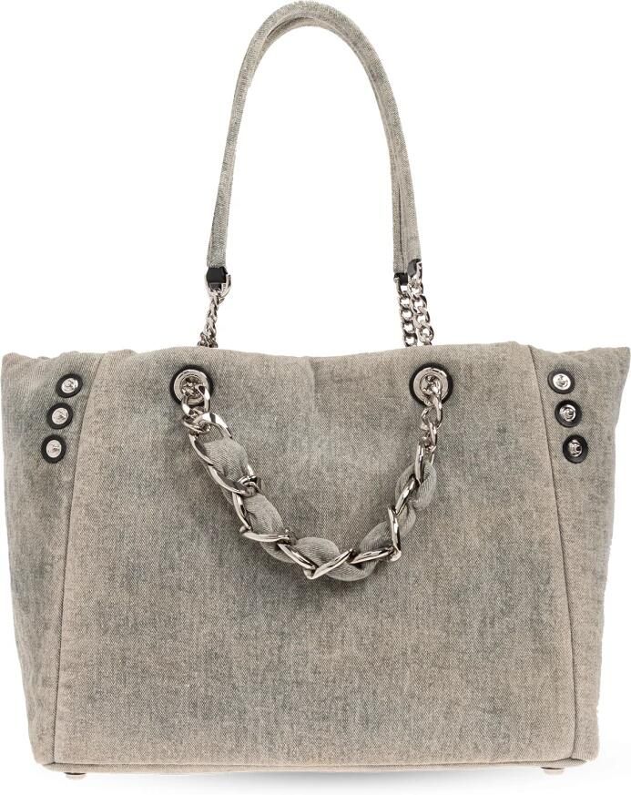 Balmain 1945 Zachte vervaagde denim tote tas Gray Dames