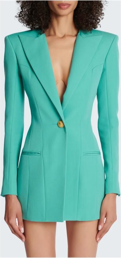 Balmain Robe tailleur en grain de poudre Blauw Dames - Foto 3