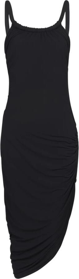 Balmain Lange gedrapeerde jerseyjurk Black Dames - Foto 6