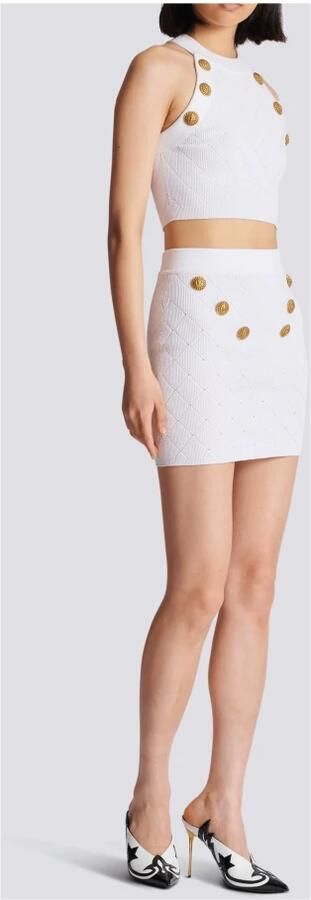 Balmain 6 Knopen Tanktop White Dames - Foto 7