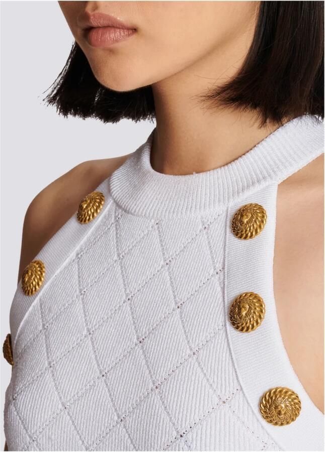 Balmain 6 Knopen Tanktop White Dames - Foto 2