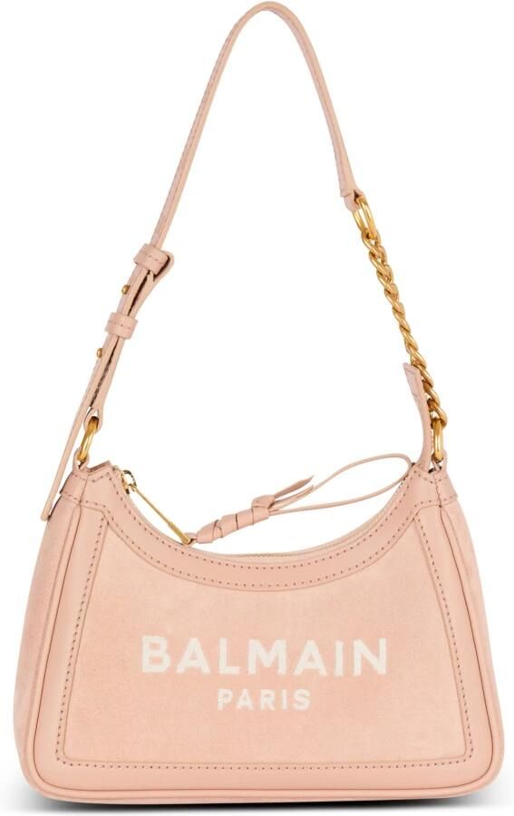 Balmain Hobo bags B-Army Shoulder Bag Leather Pink in roze