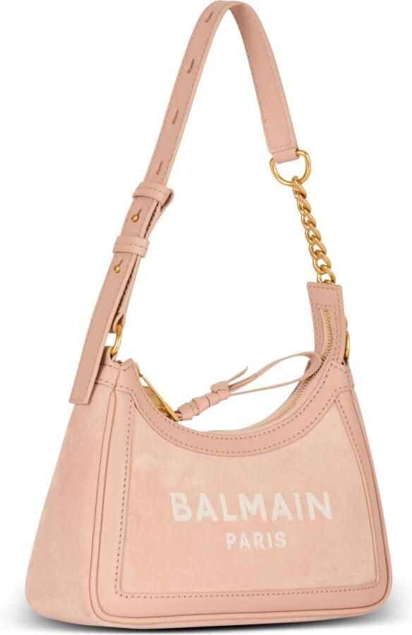 Balmain Hobo bags B-Army Shoulder Bag Leather Pink in roze - Foto 4