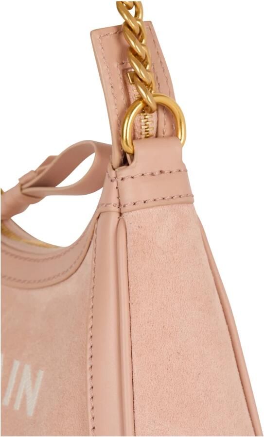 Balmain Hobo bags B-Army Shoulder Bag Leather Pink in roze - Foto 6
