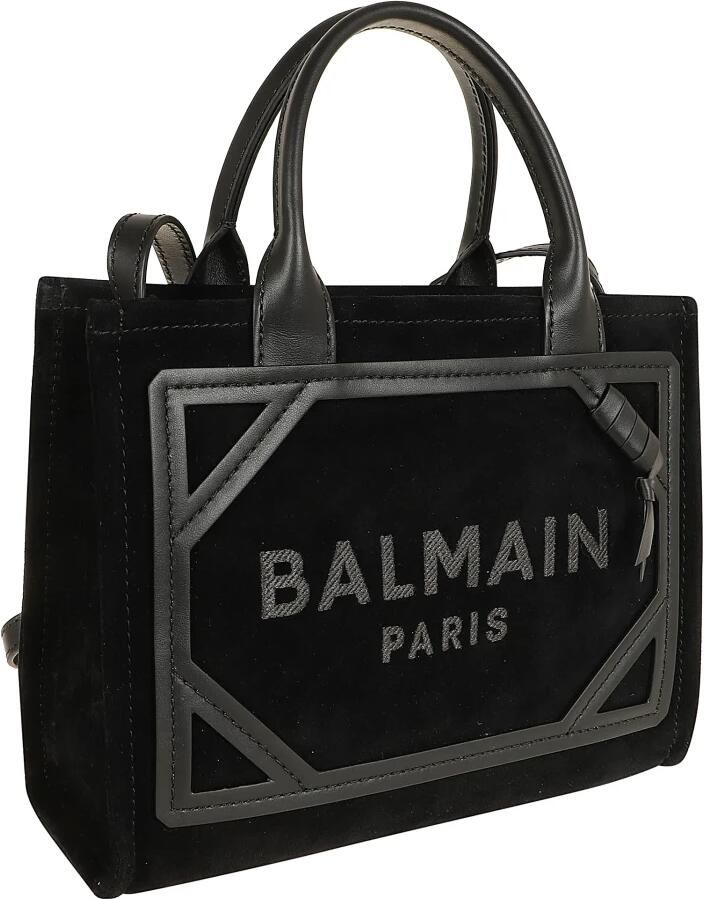 Balmain Shoppers & Totes B-Army Small Shopper Bag Leather Black in zwart - Foto 3