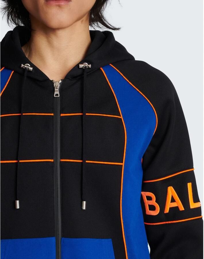 Balmain Hoodie met logo-inzetstukken Meerkleurig Heren