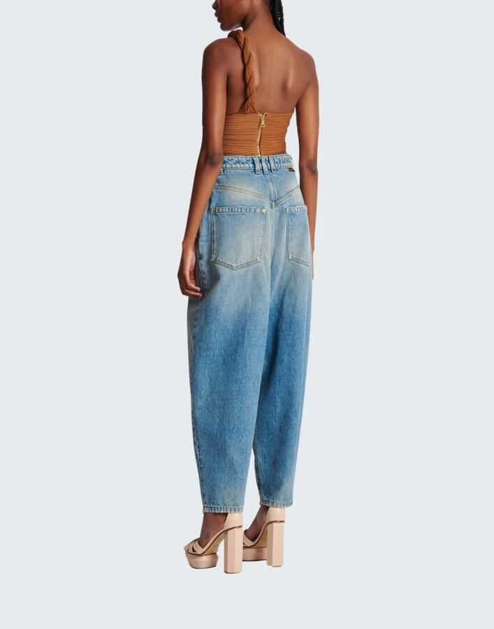 Balmain Vervaagde baggy spijkerbroek Blauw Dames - Foto 2