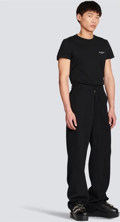 Balmain Klassieke zwarte wollen broek Zwart Heren - Foto 5