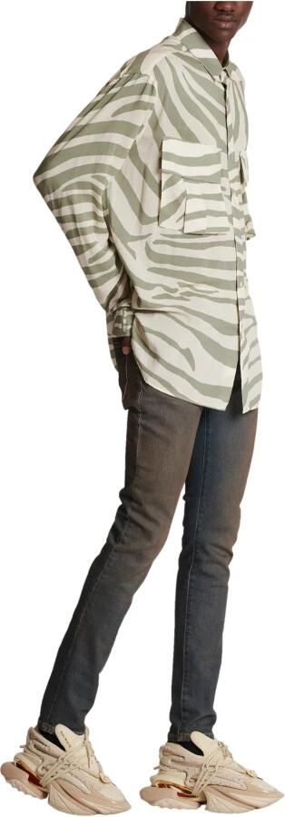 Balmain Chemise à imprimé zèbre Beige Heren - Foto 6