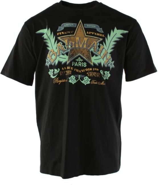 Balmain Vintage Zwart Western Print T-Shirt Black Heren - Foto 4