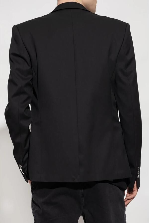 Balmain Zwarte Wollen Blazer met MaxiHeren Revers Black Heren - Foto 5