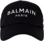 Balmain Logo-geborduurde Baseballpet Zwart Heren - Thumbnail 4