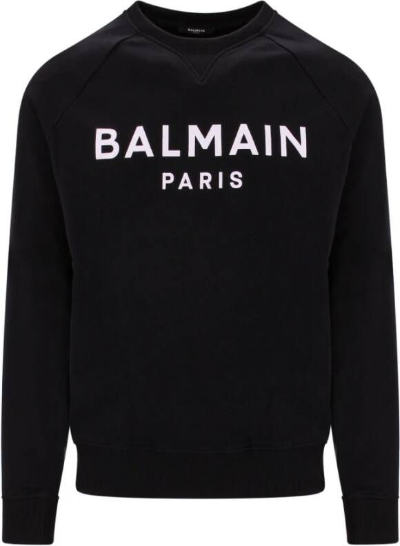 Balmain Bedrukt logo sweatshirt Zwart Heren