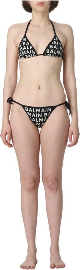 Balmain Omkeerbare Strand Bikini Black Dames