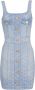 Balmain Blauwe Jacquard PB Monogram Korte Jurk Blauw Dames - Thumbnail 1