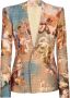 Balmain Hemel print kraagloos jasje Multicolor Heren - Thumbnail 1