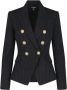 Balmain Luxe dubbelrijige blazer met lurex-details Black Dames - Thumbnail 1