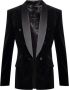 Balmain Fluwelen 6 Knopen Jas Black Heren - Thumbnail 1