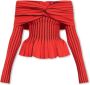 Balmain Off-shoulder top Rood - Thumbnail 2