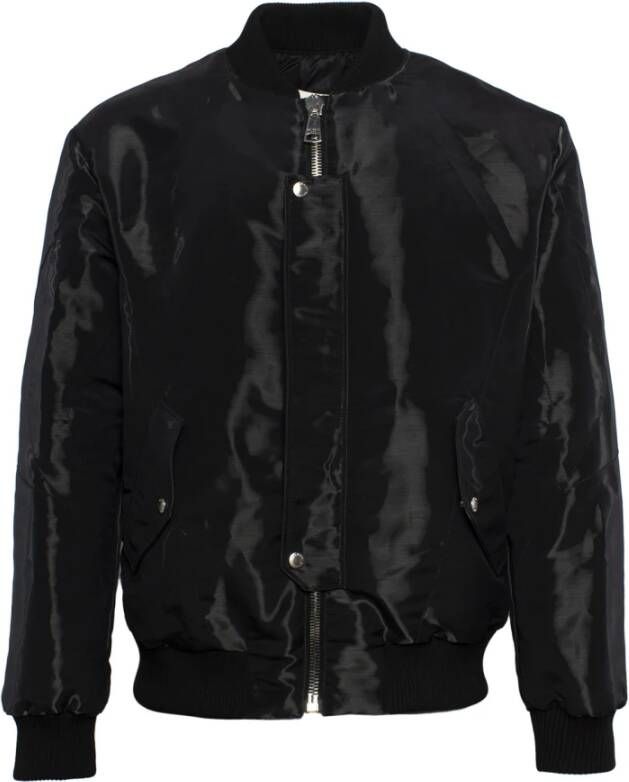 Balmain Laminated bomber jacket Black Heren