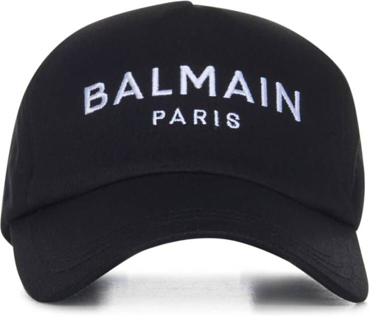 Balmain Logo-geborduurde Baseballpet Zwart Heren
