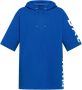 Balmain Oversized hoodie van milieuvriendelijk katoen met logo print Blauw Heren - Thumbnail 1