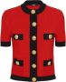 Balmain Geknoopte Cardigan MDI Rouge Vif Noir Red - Thumbnail 1