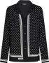 Balmain Overhemd met monogram sjaal Zwart - Thumbnail 1