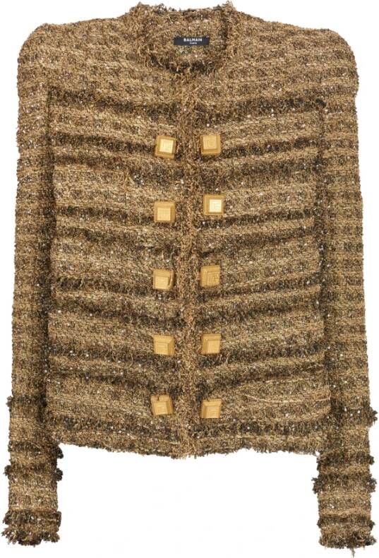 Balmain Coats Geel Dames