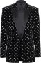 Balmain Fluweel jasje met glitter stippen Black Heren - Thumbnail 1