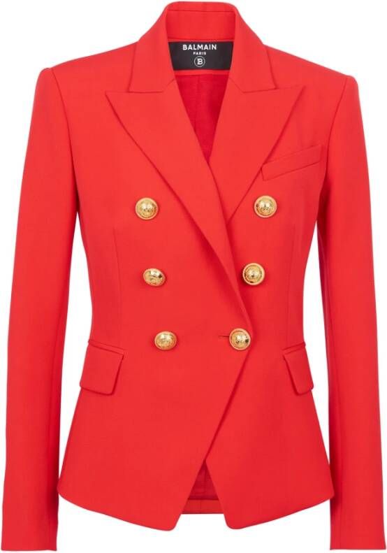 Balmain Coats Rood Dames