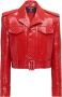 Balmain Lakleren mini monogram jasje Rood Heren - Thumbnail 1