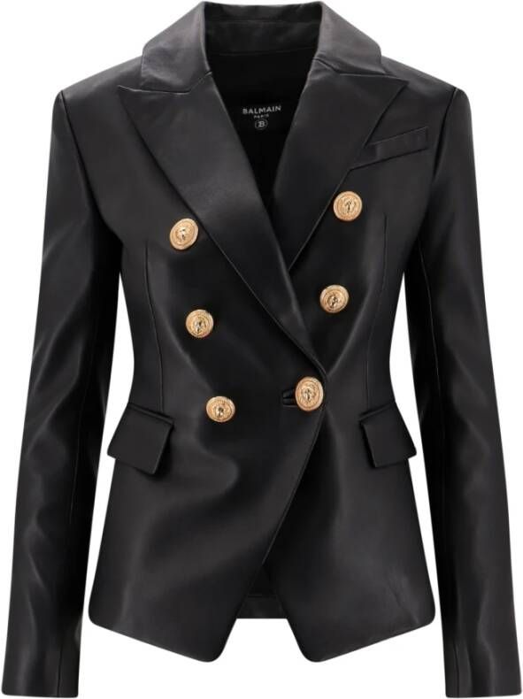 Balmain Coats Zwart Dames