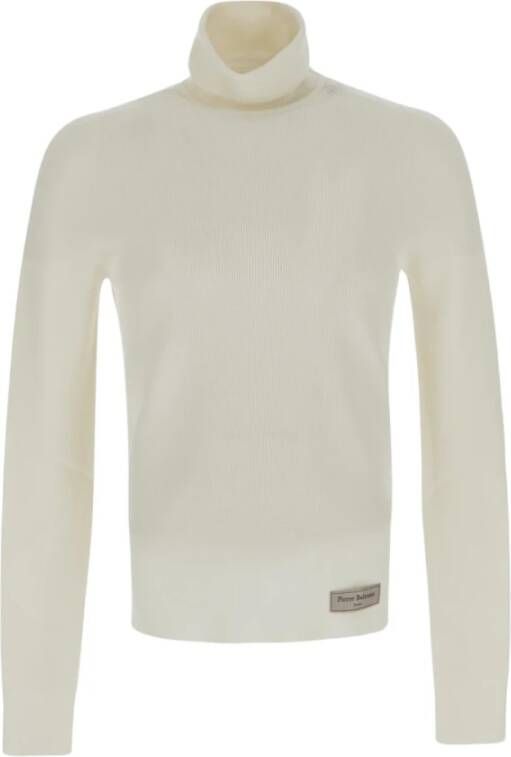 Balmain Comfortabele Gebreide Coltrui Beige Heren
