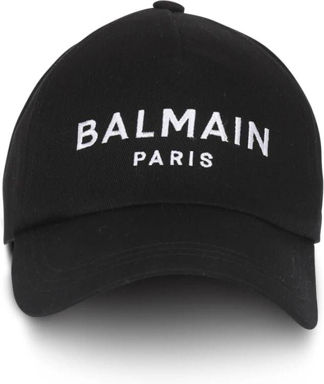 Balmain Logo-geborduurde Baseballpet Zwart Heren