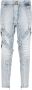 Balmain Katoenen slim-fit jeans met bandjes Blauw Heren - Thumbnail 1