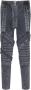 Balmain Cotton slim-fit jeans with straps Zwart Heren - Thumbnail 1