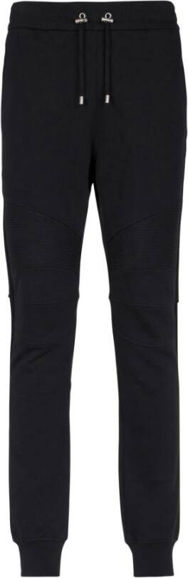 Balmain Katoenen sweatpants met Paris logo Black Heren