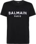 Balmain Katoenen T-shirt met fluweelachtige medaillon Black Heren - Thumbnail 1