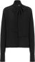 Balmain Crepe shirt met strik kraag Zwart Dames - Thumbnail 1