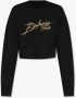 Balmain Cropped sweatshirt met logo Zwart Dames - Thumbnail 1