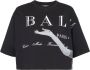 Balmain Cropped T-shirt met Jolie Madame print Zwart Dames - Thumbnail 1