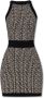 Balmain Monogram Jacquard Mouwloze Jurk Black Dames - Thumbnail 7