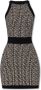 Balmain Monogram Jacquard Mouwloze Jurk Black Dames - Thumbnail 5