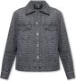 Balmain Grijze Klassieke Jas met Ingedrukte Knopen Gray Heren - Thumbnail 1
